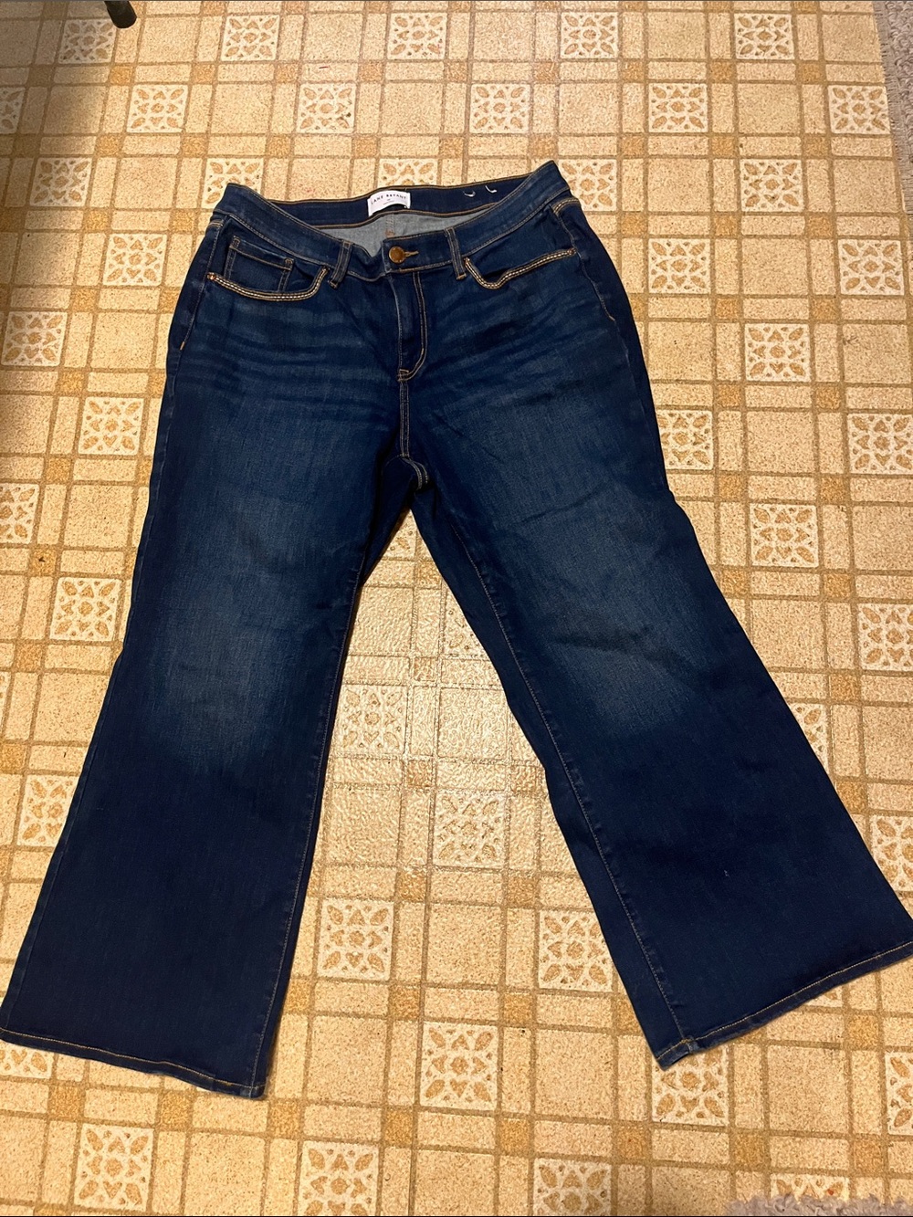 Women’s Dark Blue Wide Leg Jeans Lane Bryant size 18 P